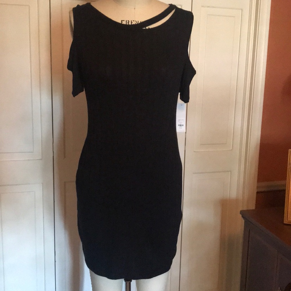 Black Cold-Shoulder Dress